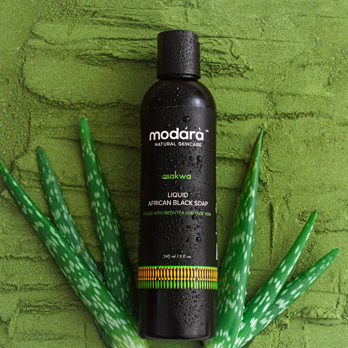 Asakwa African Black Soap With Green Tea and Aloe