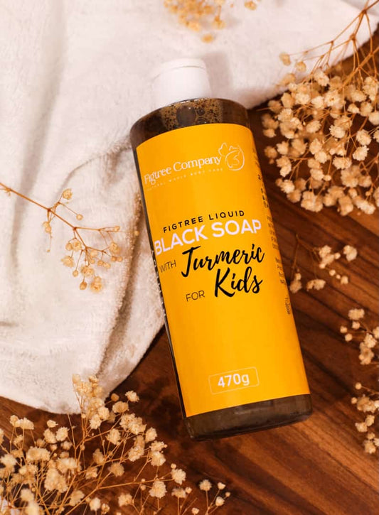 FIGTREE LIQUID BLACK SOAP WITH TURMERIC FOR KIDS - 525g